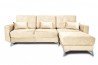 Ecksofa York UD Rechts Beige mit Schlaffunktion