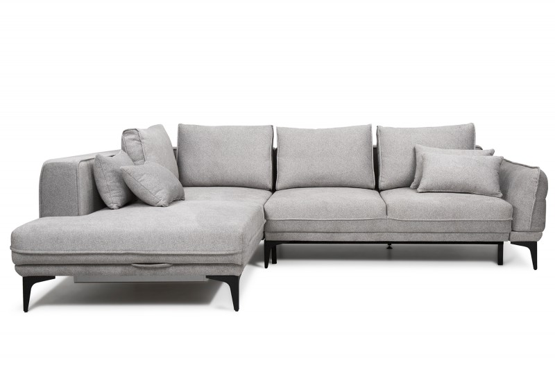 Ecksofa Rom UD Links Grau mit Schlaffunktion