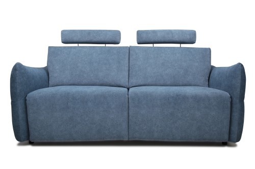 Schlafsofa Lion Graublau mit Matratze, Dauerschläfer 140 cm