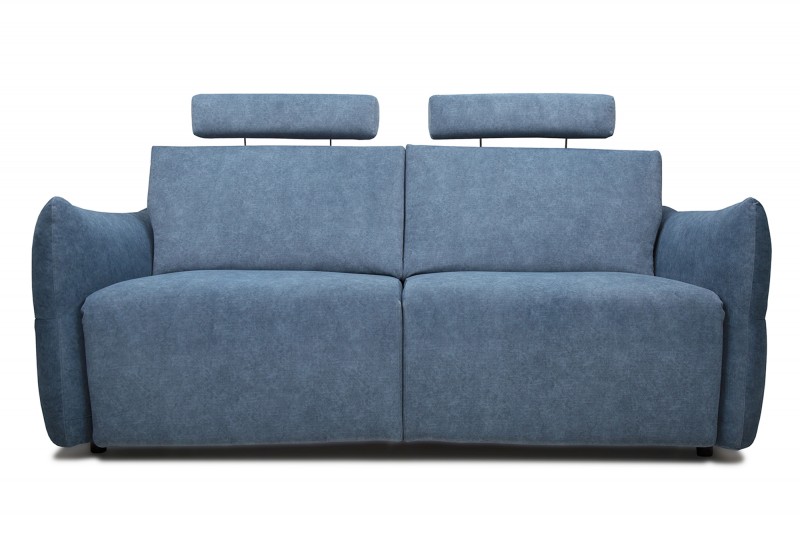 Schlafsofa Lion Graublau mit Matratze, Dauerschläfer 140 cm