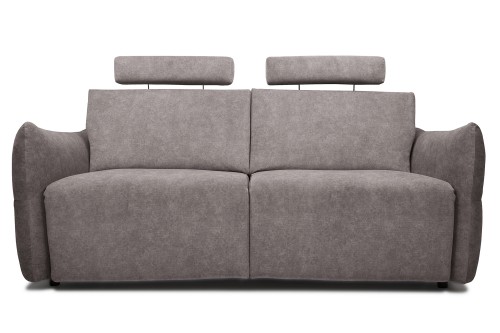 Schlafsofa Lion Dunkelbeige mit Matratze, Dauerschläfer 140 cm