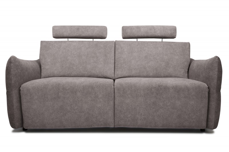 Schlafsofa Lion Dunkelbeige mit Matratze, Dauerschläfer 140 cm