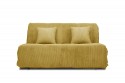 Schlafsofa Malta mit Rückenlehne Gelb Akkordion 140 cm