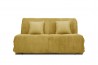 Schlafsofa Malta mit Rückenlehne Gelb Akkordion 140 cm